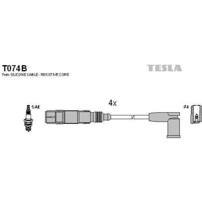 Sada kabelů pro zapalování TESLA T074B – Hledejceny.cz