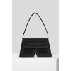 Kabelka Karl Lagerfeld Semišová kabelka černá 230W3177