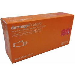 Mercator Medical Dermagel coated latexové nepudrované bílé 100 ks