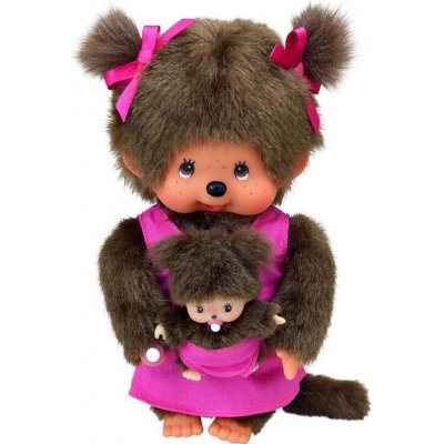 Sekiguchi Matka s dítětem růžová Monchhichi Dívka maminka a dítě 20 cm – Zboží Mobilmania