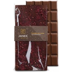 Čokoládovna Janek Mléčná čokoláda s drcenými lyofilizovanými malinami a ostružinami 85 g