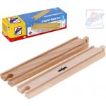 Woody dřevo Kolej rovná dlouhá set 2ks příslušenství k vláčkodráze – Sleviste.cz