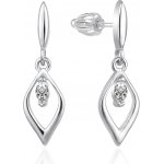 AGATO Elegantní visací náušnice se zirkony AGT-E102PW – Zboží Dáma