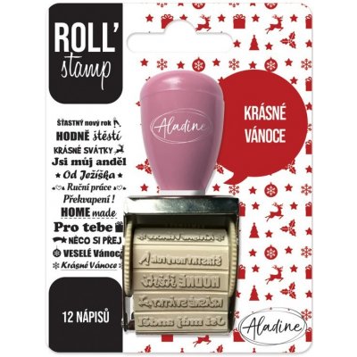 Aladine otočné razítko s nápisy Krásné Vánoce 12 ks – Zboží Dáma
