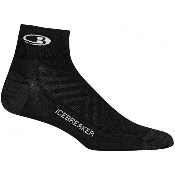 Icebreaker pánské merino ponožky Mens Run+ Ultralight Mini Black/Snow