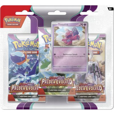 Pokémon TCG Paldea Evolved 3 Pack Blister Booster Tinkatink – Zboží Mobilmania