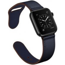 Crested Kožený řemínek pro Apple Watch 42, 44 a 45 mm se zapínáním na kolíček půlnočně modrý YACZ-Y851