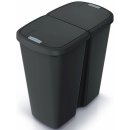 COMPACTA Q DUO recyklovaný černý s černým víkem 45 l