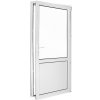 Venkovní dveře SkladOken.cz vedlejší vchodové dveře jednokřídlé 98 x 208 cm, dělené D2, bílé, PRAVÉ