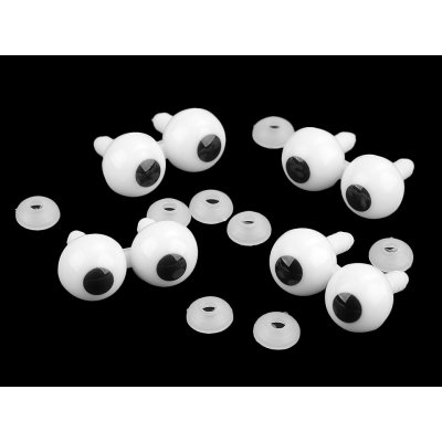 Oči spojené, 3D s pojistkou 16x33 mm - bílá (20 sada) – Zboží Dáma Oči spojené, 3D s pojistkou 16x33 mm - bílá (20 sada) – Zboží Dáma