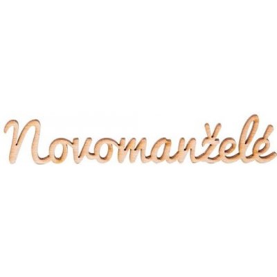 ČistéDřevo Dřevěný nápis - Novomanželé – Zboží Mobilmania