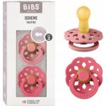 Bibs Boheme dudlíky přírodní kaučuk 2ks Dusty Pink / Coral – Zboží Dáma