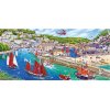Puzzle GIBSONS Panoramatické Přístav Looe Cornwall 636 dílků