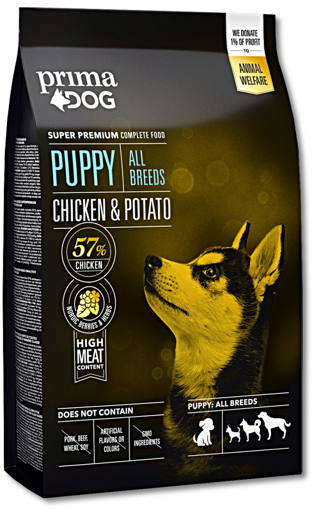 Prima Dog Puppy All Breeds Chicken & Potato 10 kg