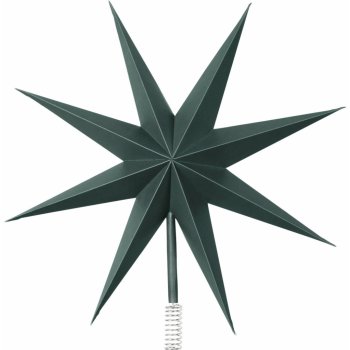 Broste Papírová skládací hvězda na stromeček Dark Green zelená barva papír