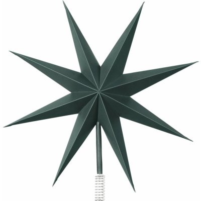 Broste Papírová skládací hvězda na stromeček Dark Green zelená barva papír – Zboží Mobilmania