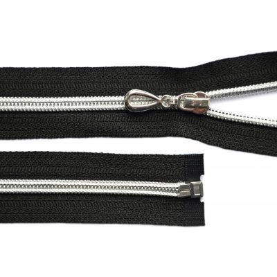Prima-obchod Spirálový zip se stříbrnými zoubky No 5 délka 75 cm, barva Černá – Hledejceny.cz