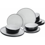 Creatable Jídelní servis Nordic Cool Black sada talířů 12 ks – Zboží Dáma