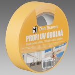 Den Braven Profi UV odolná maskovací páska 50 mm x 33 m žlutá – Sleviste.cz