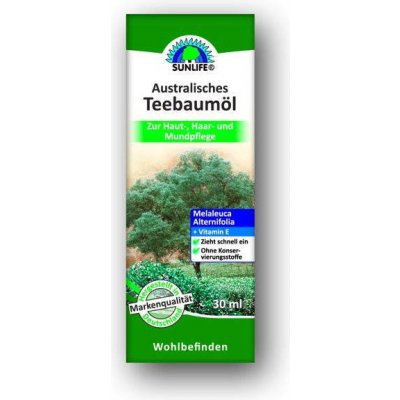 SUNLIFE Australský Čajovník Tea Tree Oil 30 ml – Zboží Dáma SUNLIFE Australský Čajovník Tea Tree Oil 30 ml – Zboží Dáma