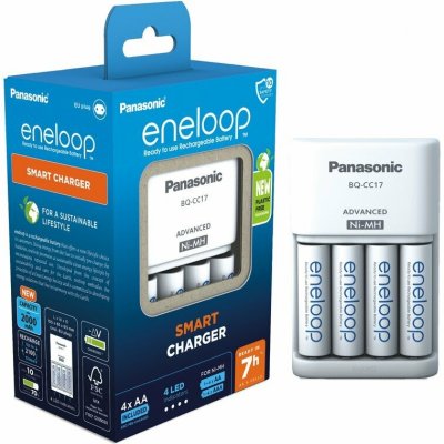 Panasonic Eneloop EKO BQ-CC17 + 4x AA 2000 mAh K-KJ17MCC40E – Hledejceny.cz