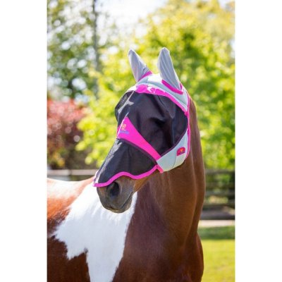 Shires Equestrian Maska na hlavu FlyGuard Pro Air Motion Ears&Nose pink – Zboží Dáma