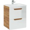 Koupelnový nábytek COMAD ARUBA 824 white, šířka 50 cm, dub craft/lesklá bílá