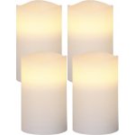 STAR TRADING 4x LED adventní svíčka PILLAR V.12,5 cm bílá – Hledejceny.cz