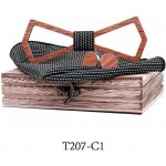 Mahoosive s kapesníčkem a manžetovými knoflíčky T207 MAH1-T207-C1 dřevěný – Zboží Dáma