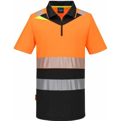 Portwest HI-VIS DX4 DX435 Pánská reflexní polokošile s krátkým rukávem HV oranžová/černá 3XL – Zboží Dáma