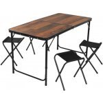 Gardlov 27304 Skládací kempingový set, stůl + 4 židle, hnědý – Zboží Dáma