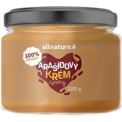 Allnature Arašídový krém jemný 220 g – Zboží Mobilmania