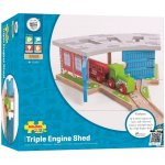 Bigjigs Rail Bigjigs Trojité depo s vraty – Zboží Dáma