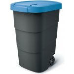 Prosperplast Popelnice s odolnými kolečky Wheeler antracit s modrým víkem 110 l – Sleviste.cz
