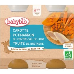 Babybio menu mrkev a dýně se pstruhem 2 x 200 g