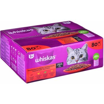 Whiskas klasický výběr ve šťávě pro dospělé kočky 80 x 85 g