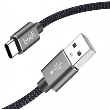 Budi 206T/2M USB-A to USB-C, 2.4A, 2m, černý