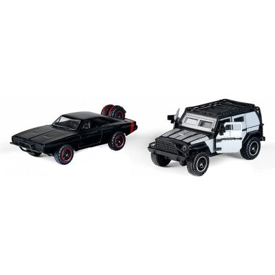 Jada Sada 2ks: Dodge Charger R/T:Jeep Wrangler Fast and Furious Toys 1:32 – Zboží Mobilmania