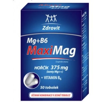 Zdrovit MaxiMag Mg + B6 375 mg 50 kapslí