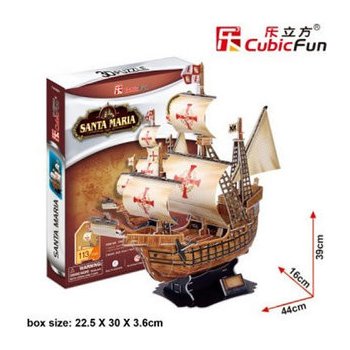 CubicFun 3D puzzle Loď Santa Maria 113 ks