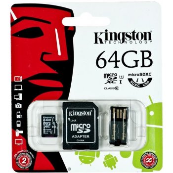 Kingston 64 GB Mobility Kit G2 class 10 microSDXC + čtečka MBLY10G2/64GB