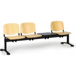 EUROSEAT Dřevěná lavice do čekáren ISO 3-sedák se stolkem – Zboží Mobilmania