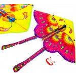 KIK KX9672_1 Drak velký 90cm motýl růžový – Hledejceny.cz