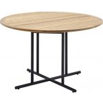 Gloster Jídelní stůl Whirl, kulatý 120x74 cm, rám lakovaná nerez meteor, deska teak – Hledejceny.cz