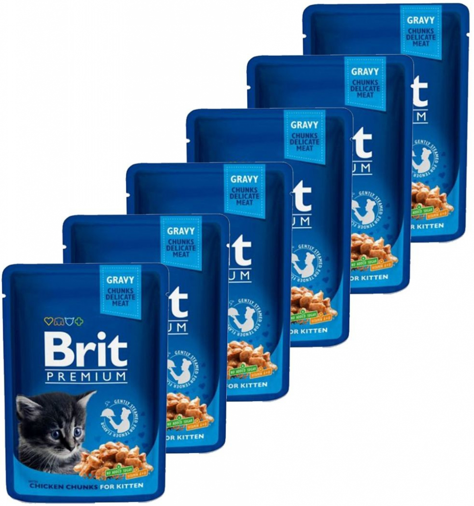 Brit Premium Kitten Chicken Chunks 6 x 100 g