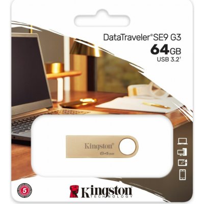 Kingston DataTraveler SE9 (Gen 3) 64GB DTSE9G3/64GB – Sleviste.cz