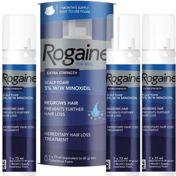 Rogaine 5% minoxidil pěna pro muže 3 x 60 ml