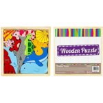 Woody puzzle skládačka Lidé a povolání – Zboží Dáma