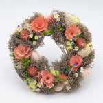 DECOLED Velikonoční věnec, 30 x 8 cm, růžové květy – Hledejceny.cz
