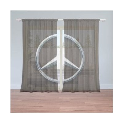 Sablio Záclony Logo 5 Dřevo: 2ks 150x250cm – Hledejceny.cz
